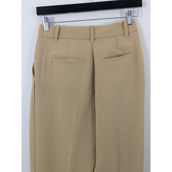 Wilfred Effortless Pants Aritzia Tan Wide Leg Pleated Trouser High-Rise Sz 2 - Picture 5 of 5